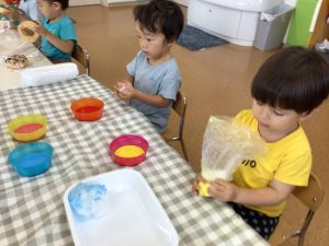 りんご組のお店屋さんが開店です🍎