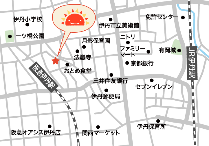 サンライズキッズ保育園 伊丹園 周辺地図