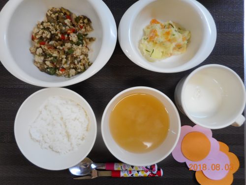 ８月３日（金）のお給食