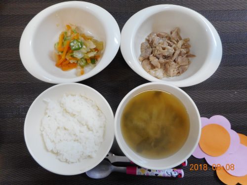 ８月８日のお給食