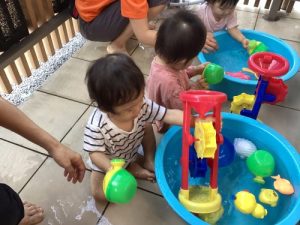 水遊び&誕生日会🎂を行ったよ！