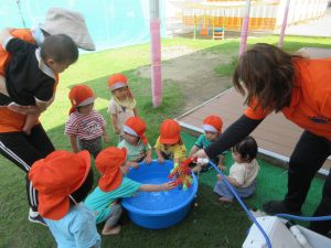 水風船で遊んだよ🎈