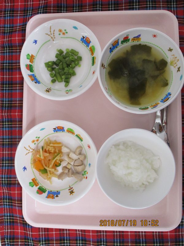 7月19日（木）の給食　(≧▽≦)