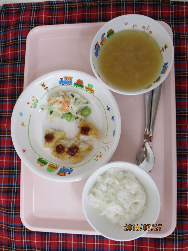7月２７日（金）のお給食(^○^)