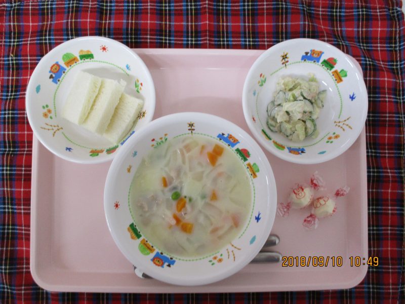 9月10日（月）のお給食(^▽^)/