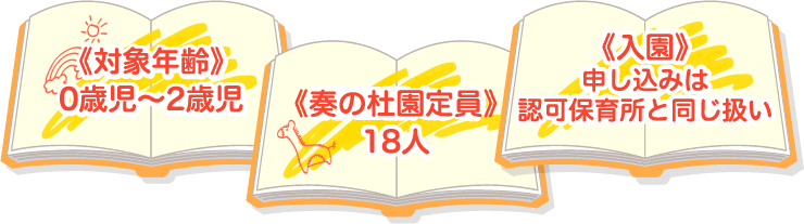 対象年齢・奏の杜園定員・入園