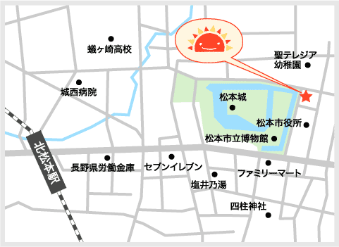 サンライズキッズ保育園 松本園 周辺地図