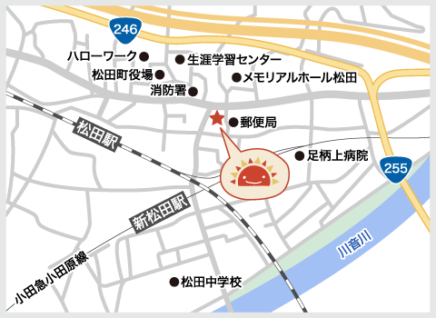 サンライズキッズ なのはな保育園周辺地図