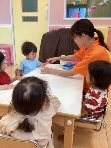 小麦粉粘土で遊んだよ😊！