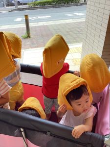 避難訓練をしています！