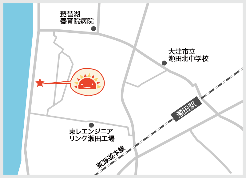 サンライズキッズ保育園 大津園 周辺地図