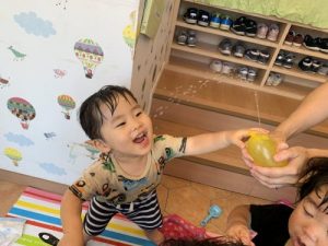 水遊び＆新聞紙遊び