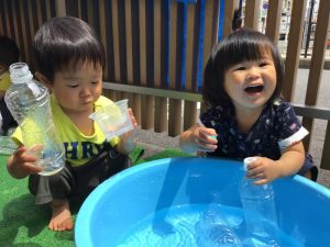?水遊びはじめ?